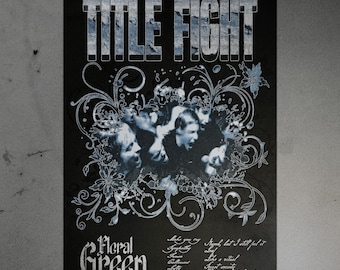 Title Fight Floral Green Poster