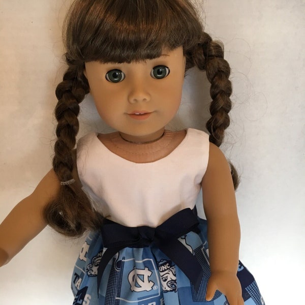 UNC Sporadic 18 inch doll dress, Tar Hell doll dress, made to fit 18" dolls such as American Girl and similar ones