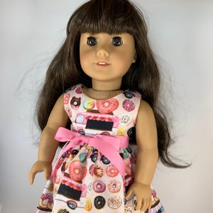 Donuts, donuts and donut trucks made to fit the 18 inch doll, such as the American Girl Dolls and similar dolls
