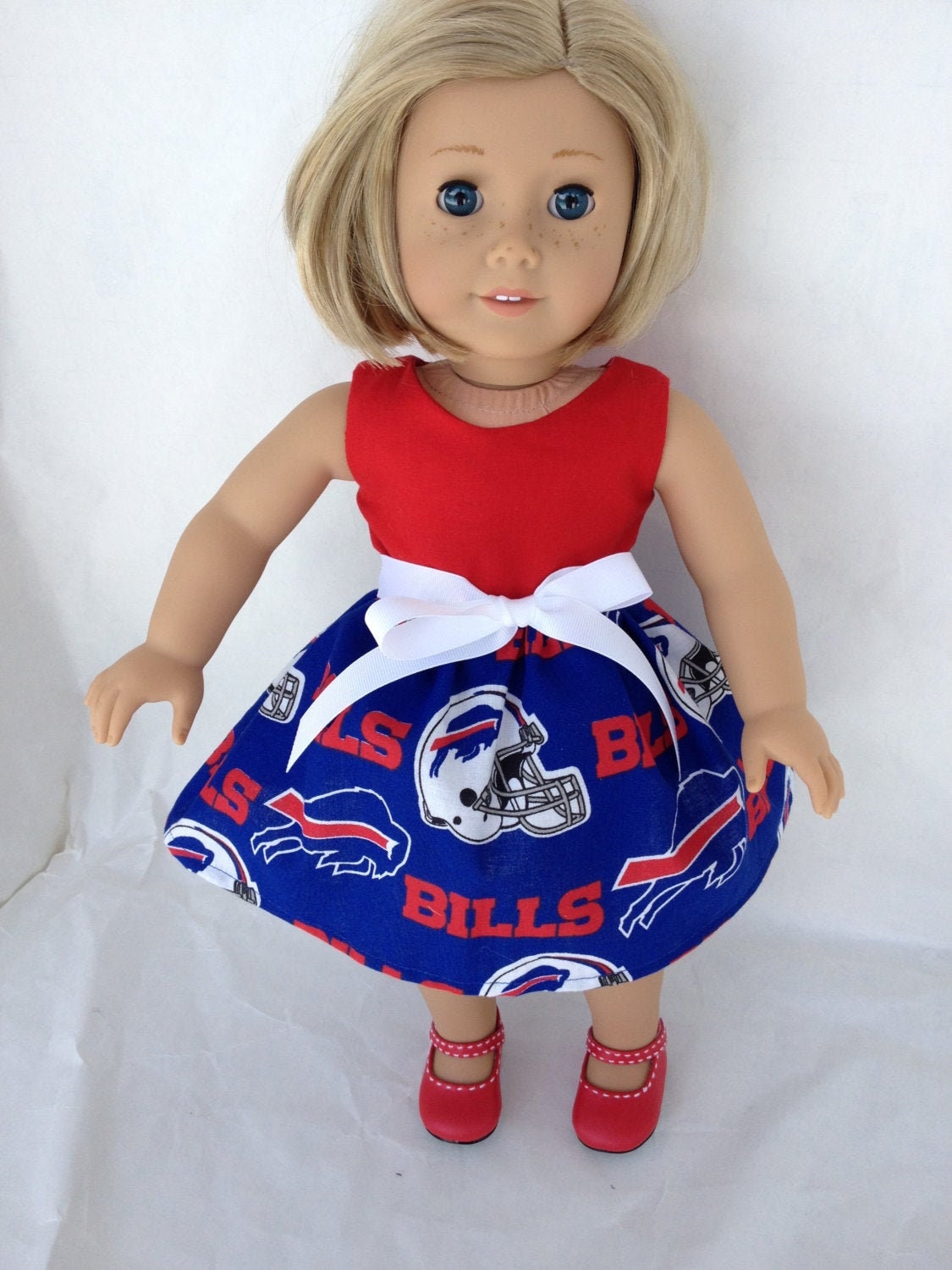 Buffalo Bills 18 Inch Doll Game Day Dress, Made to Fit 18 Inch