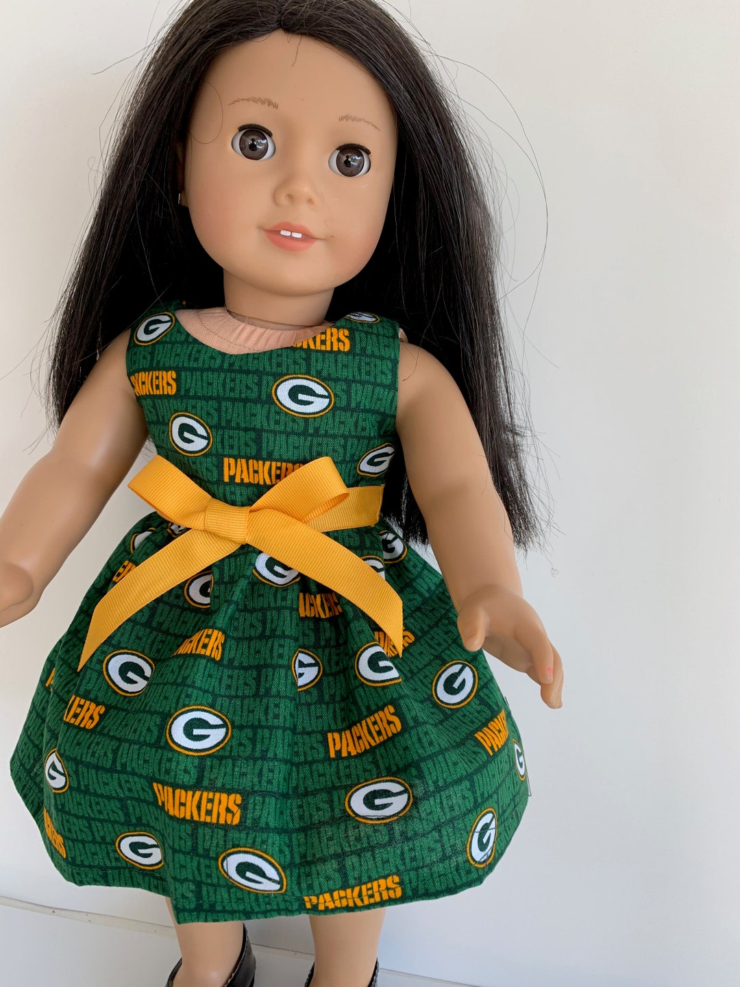 Green Bay Packer 18 Inch Doll Dress With All Over Fabric, Made to Fit  American Girl Dolls and Similar Size Dolls - Etsy