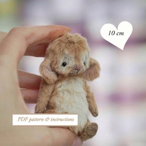 PDF pattern with instructions Teddy Mouse 10 cm (3.9 in)