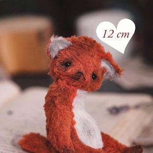 Vintage Style Miniature Teddy Fox Sewing Pattern (12cm/4.7 in) (PDF Pattern)