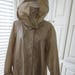 1980s Womens Tan Hooded Raincoat by Totes  Size 12P  Long image 0