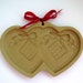 Double Hearts Cookie Mold by Brown Bag Cookie Art  Shortbread image 0