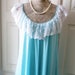 Long Robins Egg Blue Nightgown by Lucie Ann  Size Petite image 0