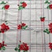 1950s Wilendur Square Floral Tablecloth  Lynbrook Red Wild image 0