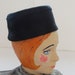 1950s Black Pill Box Chante Hat by Schachter  New York Paris image 0