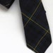 Black Watch Tartan Plaid Wool Necktie by Stafford  Navy Blue image 0