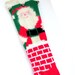 1950s Angora Santa Hand Knit Christmas Stocking  Santa down image 0