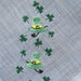 St Patricks Day Handkerchief  Embroidered Green Shamrocks 4 image 0