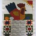 1979 Lois Long Calendar Tea Towel  Retro Calico Chicken  image 0