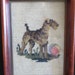 1960s Framed Needlepoint AIREDALE Dog Picture Art Work  image 0