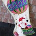 Vintage COMPLETED Bucilla Felt Christmas Stocking  Santa in image 0
