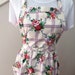 Vintage Bib Apron  Pink Rust Yellow Lavender  Wild Roses image 0