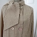 1960s Tuxster Rain Cape Cloak  Beige Ribbed Long Coat Scarf image 0