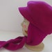 1980s Fuchsia Wool Scarf Hat by Don Anderson  Winter Newsboy image 0