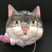 Ceramic Cat Yarn Bowl Dispenser  Kitten String Scissors image 0