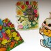 Vintage Easter Cut Out Paper Decorations  Set of 3  Bunny image 0