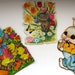 Vintage Easter Cut Out Paper Decorations  Set of 3  Bunny image 0