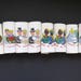 Rare 1940s Couples Cocktail Napkins  Set of 8 Fine Linen image 0