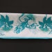 1960s Turquoise Blue Vera Neumann Scarf  Aqua Grapevines Long image 0