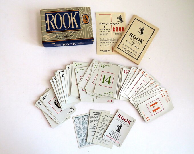 1951 ROOK Card Game by Parker Brothers Complete Boxed Set With