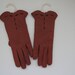 1950s Milk Chocolate BROWN Short Nylon Gloves by Shalimar  image 0