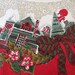 1970s Vintage Oval Christmas Tablecloth Christmas in the image 0