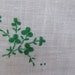 Vintage Embroidered Green Shamrocks Handkerchief Hanky  St image 0