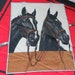 Equestrian Themed Scarf  Red Black Western Wear Scarf  Two image 1