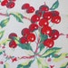 1960s Tea Towel  Red Cherries Cherry Blossoms Dish Towel  image 1