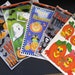 Lot of 5 Halloween Window Clings  5 Sheets Reuseable Vinyl  image 0