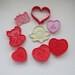 Vintage I LOVE YOU Cookie Cutters  8 Novelty Valentine Red image 0