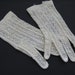 1950s White Crochet Gloves  Size S  White Lacey Cut Out image 1