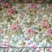 1980s Laura Ashley Standard Pillow Sham  Cottage Rose Green image 0