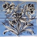 Blue Orchids Handkerchief by Kimball  March Flower of the image 0