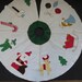 1960s Small White Felt Christmas Tree Skirt  Glitter Felt image 0