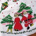 Vintage Vellum Felt Christmas Tree Skirt  Santa Mrs Claus image 0