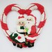 COMPLETED Santa and Mrs. Claus Wall Hanging  Felt Sequins image 0