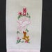 Vintage Embroidered Hand Towel  Bunny Rabbit Lamb Baby Chick image 0