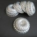 SIX Aluminum Jello Molds  Salmon Mousse Molds Tins  Silver image 0