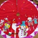 Novelty Christmas Tree Skirt  Stuffed Santa Snowman Fairy image 0