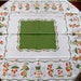 1950s Square Tablecloth  Fruit Glass Apothecary Jars  Retro image 0
