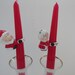 Santa Claus Mrs Claus Candle Huggers  Christmas Taper image 0