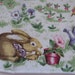 Easter Bunny Cotton Napkins  Set of 4 Bunny Rabbit Napkins image 0