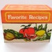 1970s Metal Recipe Box by Ohio Art   White Orange Favorite image 0