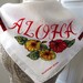 1970s Hawaii Souvenir Satin Scarf  Aloha HAWAII Tropical Red image 0