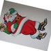 1960s Beistle Jointed Santa Claus Decoration Poster  Die Cut image 0