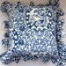 Ralph Lauren Decorator Pillow  Tamarind Blue White Square image 0